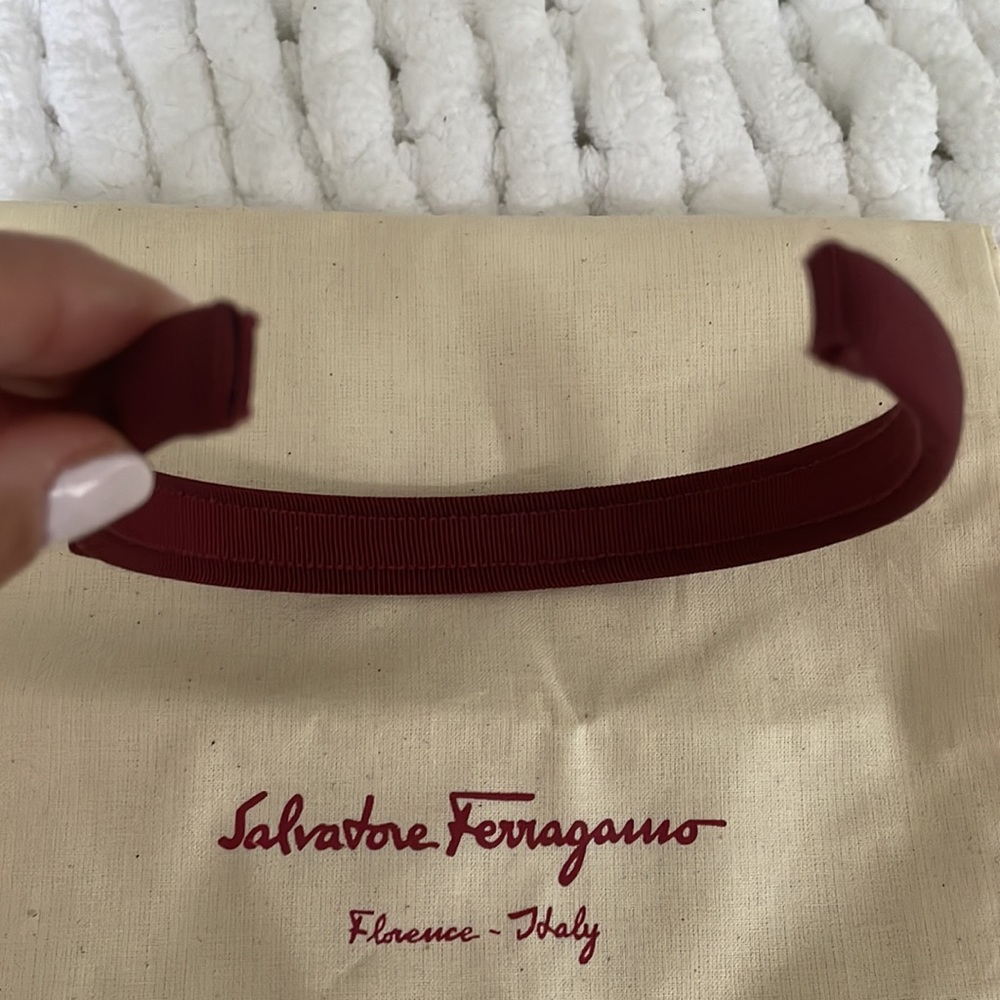 Ferragamo burgundy hair band - Picture 4 of 7